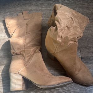 Report Tan Heeled Boots